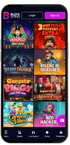 Block Spins mobiel